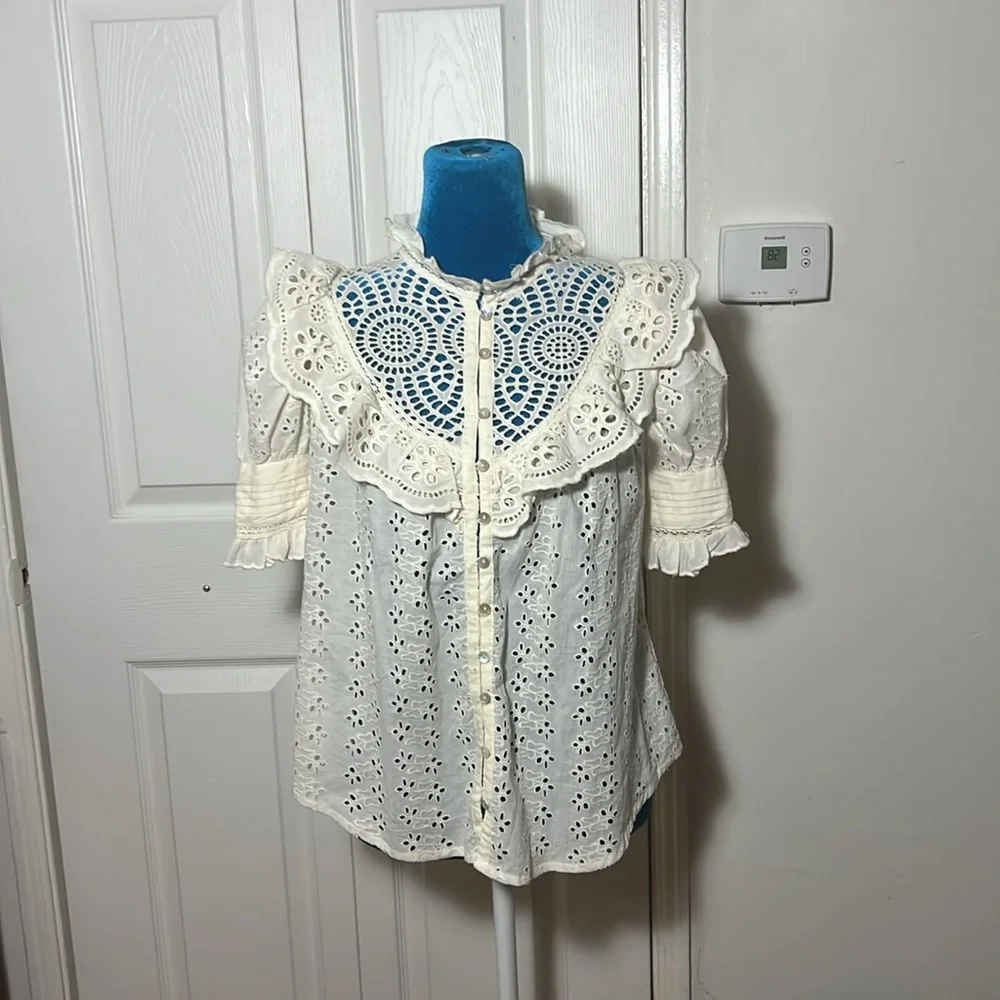 Love The Label Ruffle Blouse Women’s XS - Picture 3 of 8